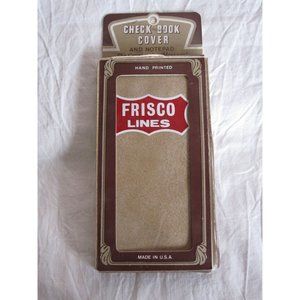 Vintage Check Book Cover & Notepad Frisco Lines Railroaders Leatherette Train